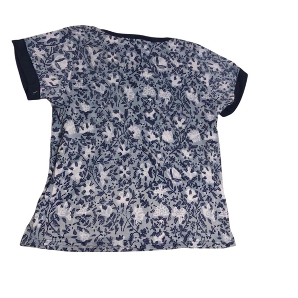 Lucky Brand Sz M 3Piece Pajama Set Soft Cozy Printed Blue Abstract Floral Boho - Picture 6 of 7